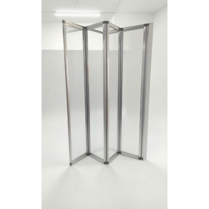 Шторки скляні на ванну складні Koer SR BS07-80x140-TR-01 прозоре скло Easy Clean 4мм, хром (KR5948)