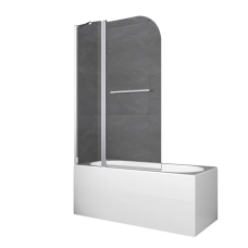 Шторки скляні на ванну Koer SR BS04-95x140-TR-01 прозоре скло 6мм, хром (KR5403)