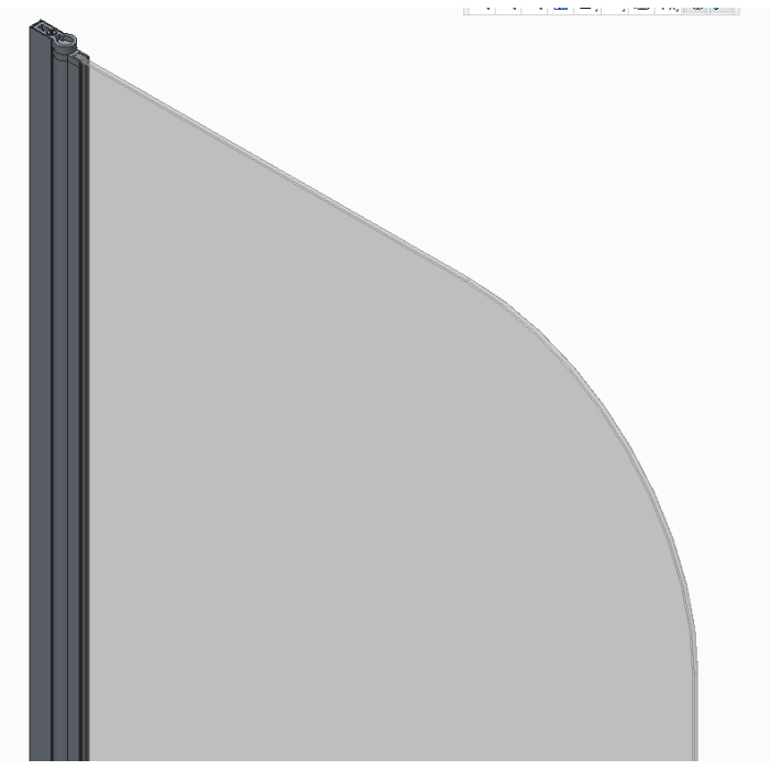 Шторки скляні на ванну Koer SR BS01-80x140-TR-01 прозоре скло 6мм, хром (KR5400)