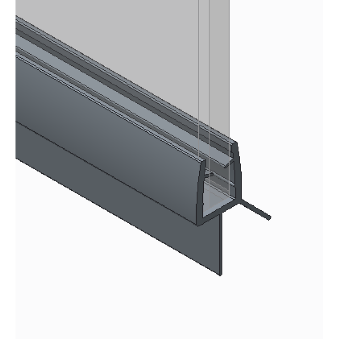 Шторки скляні на ванну Koer SR BS01-80x140-TR-01 прозоре скло 6мм, хром (KR5400)