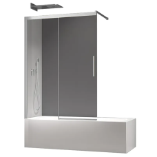 Шторки скляні на ванну розсувні Koer SR BS06-120x150-TR-01 прозоре скло Easy Clean 6мм, хром (KR5945)