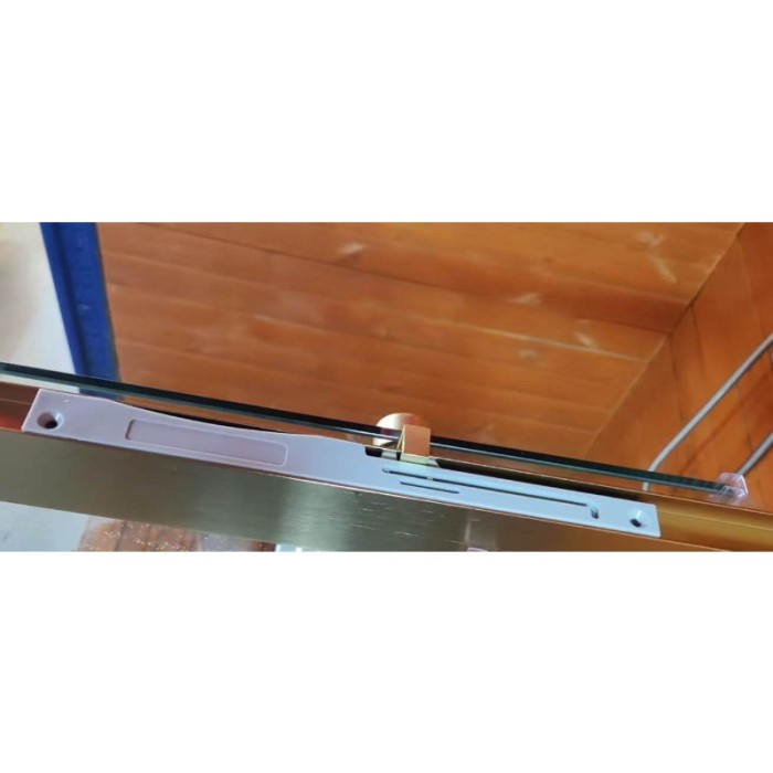 Шторки скляні на ванну розсувні Koer SR BS06-120x150-TR-12 прозоре скло Easy Clean 6мм, матове золото (KR5946)