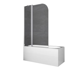 Шторки скляні на ванну Koer SR BS03-95x140-TR-01 прозоре скло 6мм, хром (KR5402)