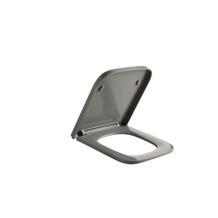 Сидіння-кришка для унітазу Mixxus Premium SEAT COVER QUADRO-2004 GRAY 425х358х32mm дюропласт (MP6686)