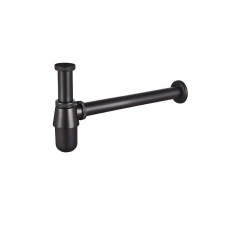 Сифон для раковини Mixxus SIPHON-01 BLACK без випуску (під донний клапан) без ревізії (Колір чорний) 1 1/4'' (MI6143)