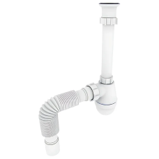 Сифон для раковини Zerix SU-03-А з ревізією (Колір білий) 1 1/4'' (ZX5083)