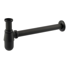 Сифон для раковини Mixxus SIPHON-01 BLACK без випуску (під донний клапан) без ревізії (Колір чорний) 1 1/4'' (AC3571)