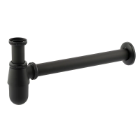 Сифон для раковини Champion SIPHON-01 BLACK без випуску (під донний клапан) без ревізії (Колір чорний) 1 1/4'' (AC3573)