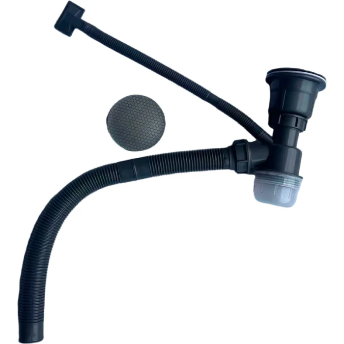 Сифон для кухонної мийки ZERIX SK-05-A 3 1/2"x40 DECOR GRAPHITE (колір графіт) (ZX6201)