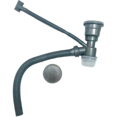 Сифон для кухонної мийки ZERIX SK-05-A 3 1/2"x40 DECOR SS COLOR (колір нержавійка) (ZX6200)