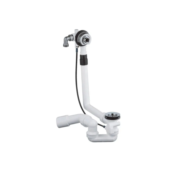 Сифон для ванни без комплекту верхньої монтажної частини GROHE Talentofill (28990000) напівавтоматичний з переливом, без ревізії (Колір хром) 1 1/2'' (28990000)
