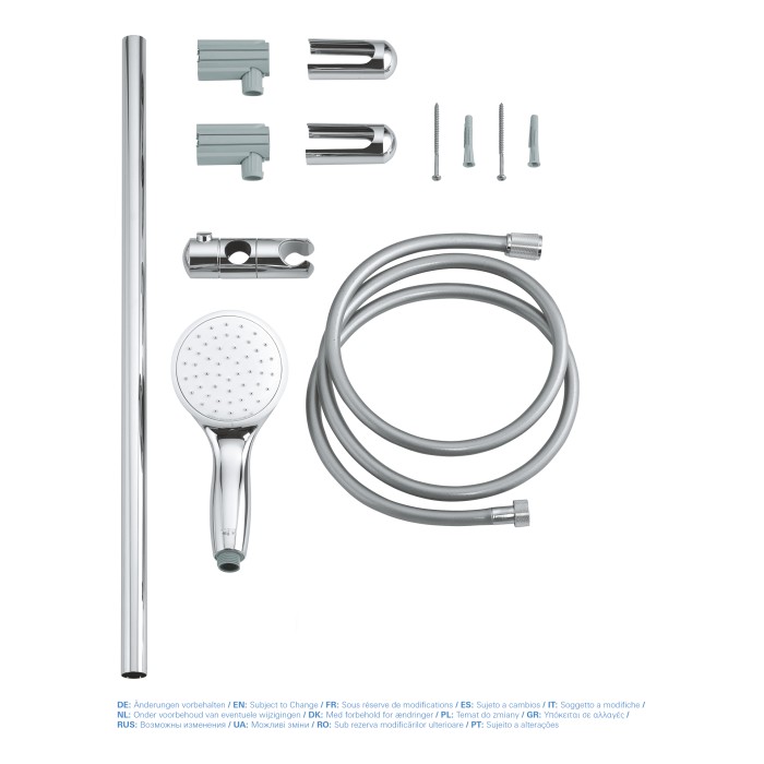 Душовий гарнітур зі штангою, 1 режим струменю Grohe New Tempesta Classic (27924001)