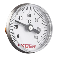 Термометр біметалевий Koer KT.673A (D=40мм 120 град.) (KR4923)