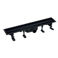 Душовий трап Mixxus DRAIN-06-60 BLACK з пластиковою основою і накладкою із нерж.сталі SUS304 70x600мм (MI6529)