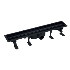 Душовий трап MIXXUS DRAIN-06-40 BLACK з пласт. основою і накладкою із нерж. сталі 70x400мм (MI6527)
