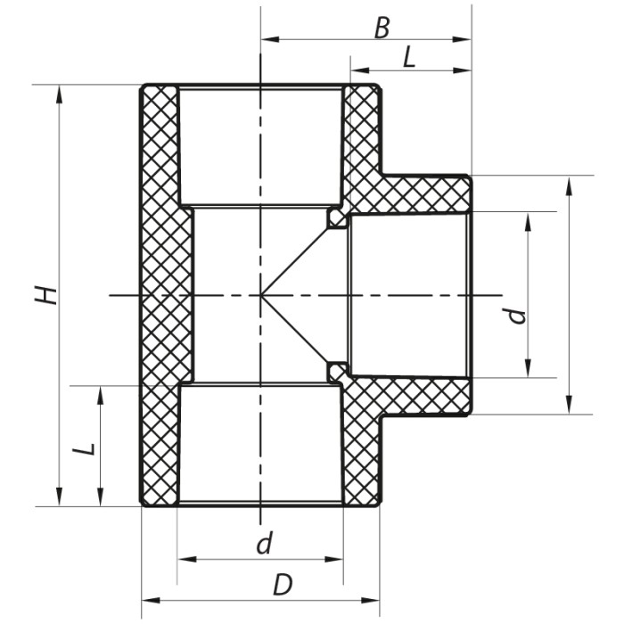 Трійник Koer K0009.PRO - 32 PPR (KP3392)