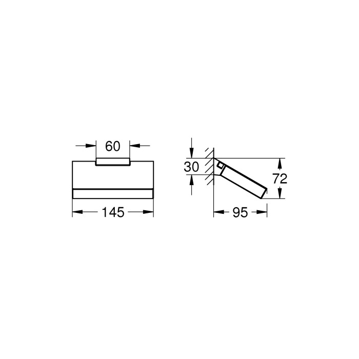 Тримач для туалетного паперу Grohe Selection Cube (40781000)