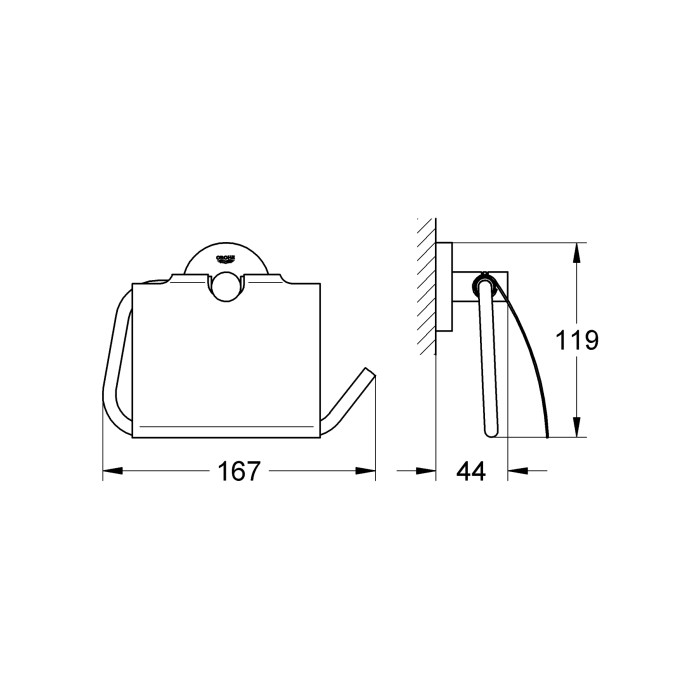 Тримач для туалетного паперу Grohe Essentials New (40367001)