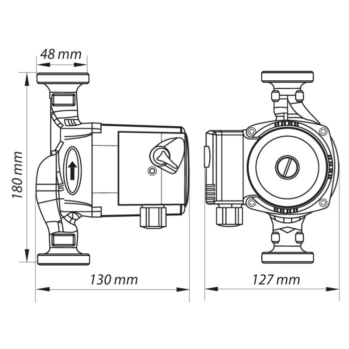 Насос циркуляційний відцентр. Koer KP.GRS-25 / 4-180 (KP0248)
