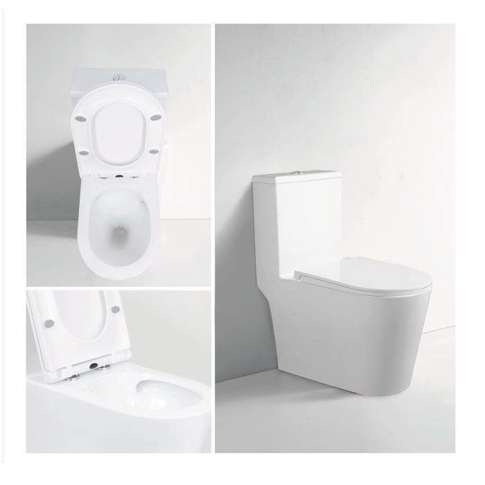 Унітаз моноблок підлоговий Mixxus BEVEL-0406-T1 690х360х790mm, система змиву TORNADO 1.0 (MI6729)