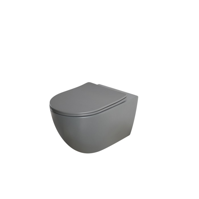 Унітаз підвісний Mixxus Premium ELLIPSE-0309-T1 GRAY 530x360x350mm система змиву TORNADO 1.0 (MP6655)
