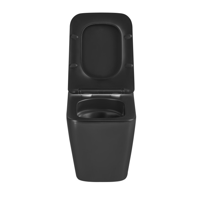 Унітаз підвісний Mixxus Premium QUADRO-0301-T3 BLACK 490х340х360mm, система змиву TORNADO 3.0 (MP6587)