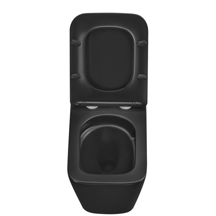 Унітаз підвісний Mixxus Premium QUADRO-0301-T3 BLACK 490х340х360mm, система змиву TORNADO 3.0 (MP6587)