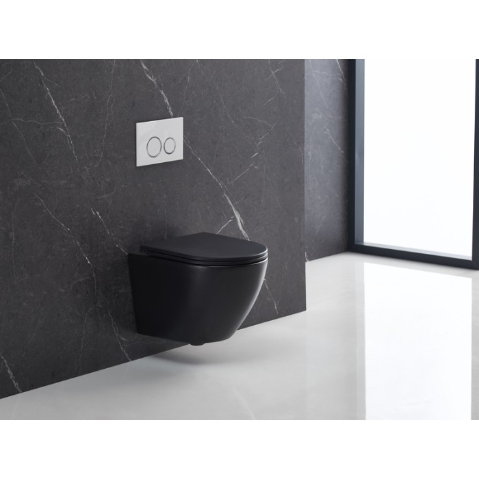 Унітаз підвісний Mixxus Premium ELLIPSE-0303-T3 BLACK 520х365х360mm,система змиву TORNADO 3.0 (MP6591)