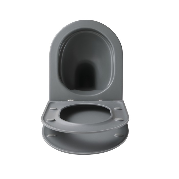 Унітаз підвісний Mixxus Premium TOPPER-0303-R GRAY 495x370x350mm система змиву RIMLESS (MP6657)