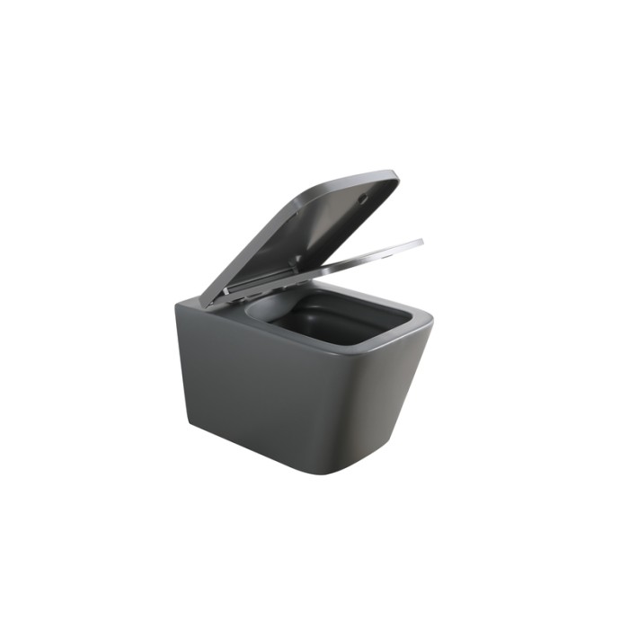 Унітаз підвісний Mixxus Premium QUADRO-0305-R GRAY 510x350x345mm система змиву RIMLESS (MP6656)