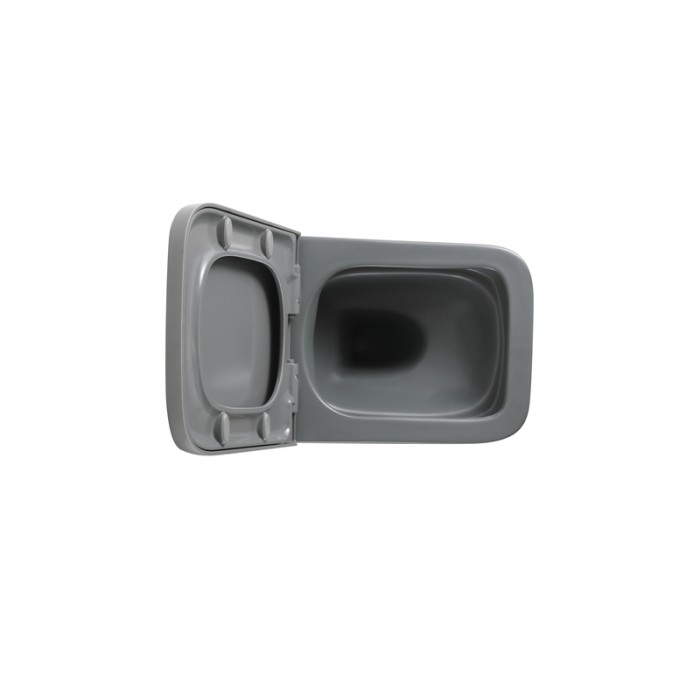 Унітаз підвісний Mixxus Premium QUADRO-0305-R GRAY 510x350x345mm система змиву RIMLESS (MP6656)