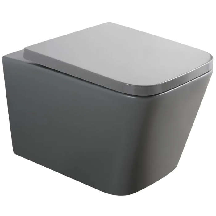 Унітаз підвісний Mixxus Premium QUADRO-0305-R GRAY 510x350x345mm система змиву RIMLESS (MP6656)
