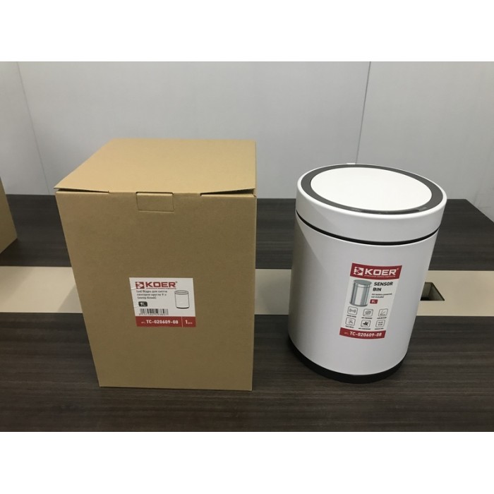 Відро для сміття сенсорне кругле KOER TC-020609-08 9 л (колір білий) (KR5938)