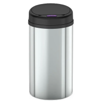 Відро для сміття сенсорне кругле Mixxus Premium Ellipse-TC0109 Chrome-Black 9л (хром-чорне) (MI7083)