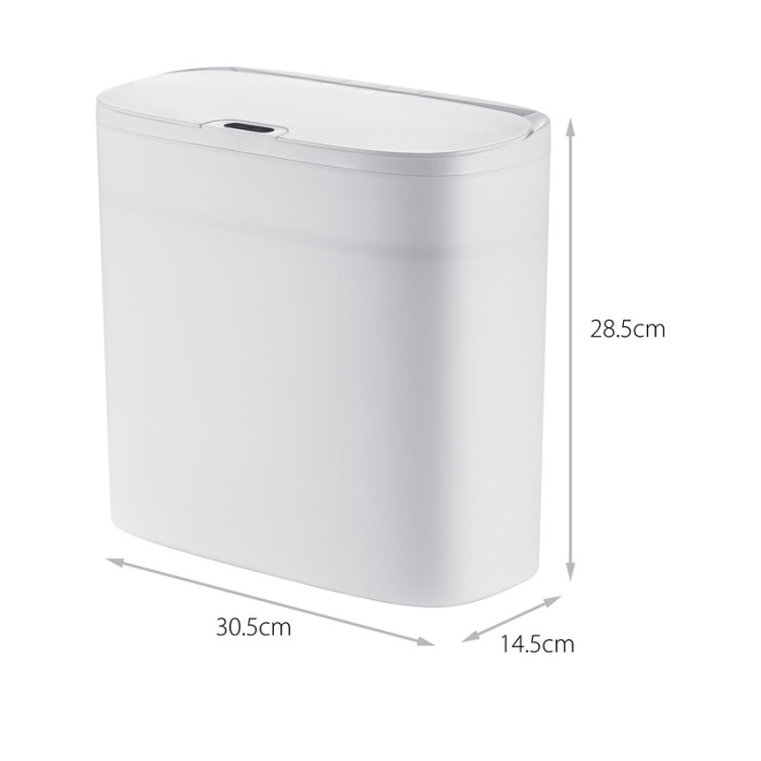 Відро для сміття сенсорне прямокутне Mixxus Wave-TC0414 White 14 л (колір білий) (MI8405)