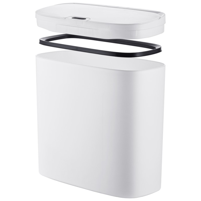 Відро для сміття сенсорне прямокутне Mixxus Wave-TC0414 White 14 л (колір білий) (MI8405)