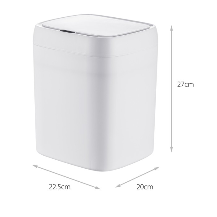 Відро для сміття сенсорне прямокутне Mixxus Wave-TC0212 White 12 л (колір білий) (MI8403)