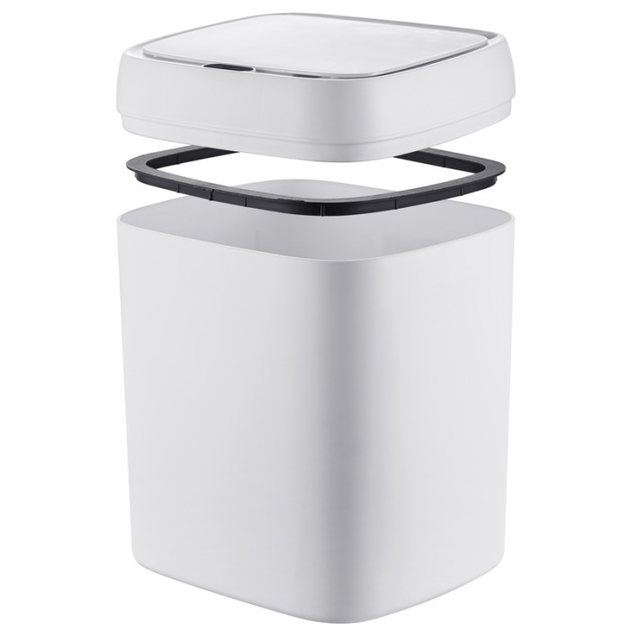 Відро для сміття сенсорне прямокутне Mixxus Wave-TC0212 White 12 л (колір білий) (MI8403)
