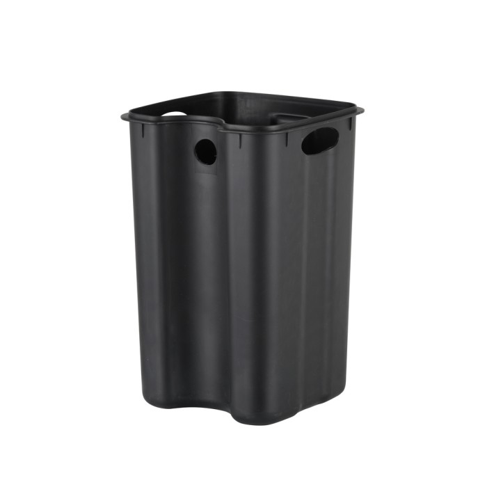 Відро для сміття з плавним закриттям квадратне Zerix Kubix-TC0108 Black 8 л колір чорний (ZX5892)