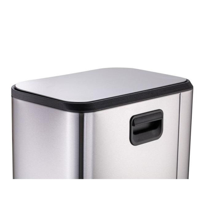Відро для сміття з плавним закриттям прямокутне Mixxus Cubic-TC0105 SS Color 5л колір наржавійка (MI7088)