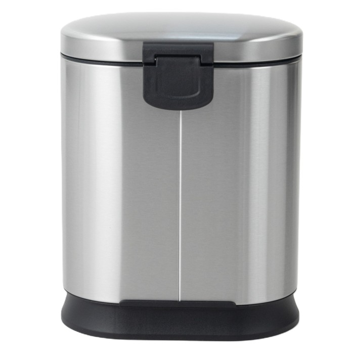 Відро для сміття з плавним закриттям овальне Mixxus Premium Strong-TC0120 SS Color 20л колір наржавійка (MI7081)