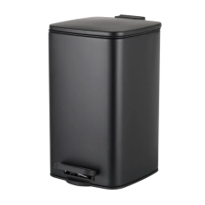 Відро для сміття з плавним закриттям квадратне Zerix Kubix-TC0108 Black 8 л колір чорний (ZX5892)