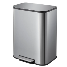 Відро для сміття з плавним закриттям прямокутне Mixxus Cubic-TC0105 SS Color 5л колір наржавійка (MI7088)