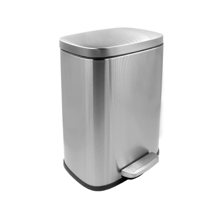 Відро для сміття з плавним закриттям прямокутне Mixxus Bevel-TC0105 SS Color 5л колір наржавійка (MI7086)