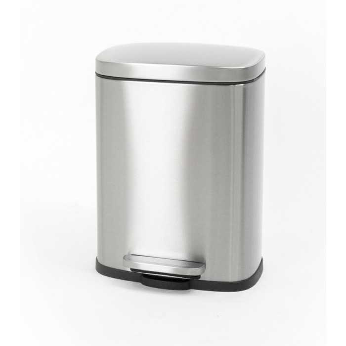 Відро для сміття з плавним закриттям прямокутне Mixxus Bevel-TC0105 SS Color 5л колір наржавійка (MI7086)
