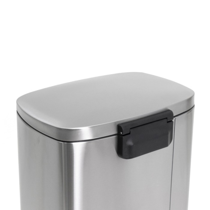 Відро для сміття з плавним закриттям прямокутне Mixxus Bevel-TC0105 SS Color 5л колір наржавійка (MI7086)