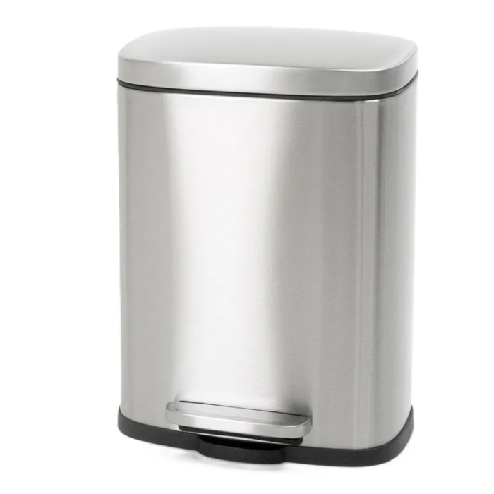 Відро для сміття з плавним закриттям прямокутне Mixxus Bevel-TC0105 SS Color 5л колір наржавійка (MI7086)