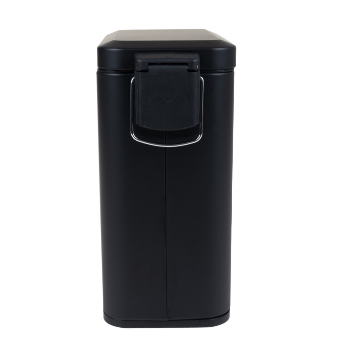 Відро для сміття з плавним закриттям прямокутне Zerix Sansa-TC0105 Black 5 л колір чорний (ZX5894)