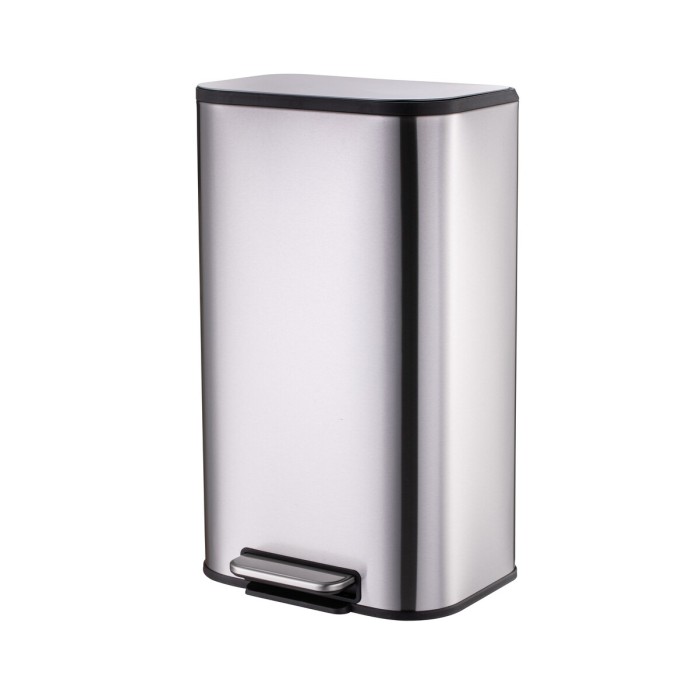 Відро для сміття з плавним закриттям прямокутне Mixxus Cubic-TC0112 SS Color 12л колір нержавійка (MI7089)