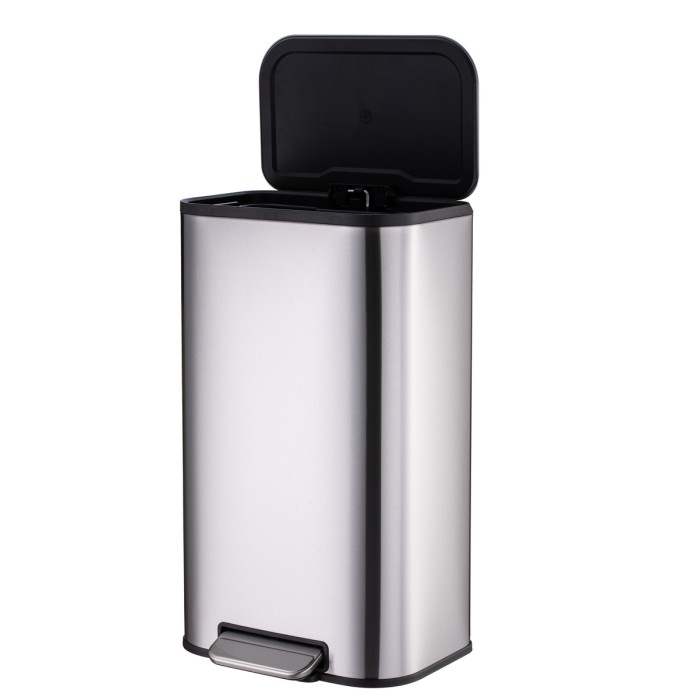 Відро для сміття з плавним закриттям прямокутне Mixxus Cubic-TC0112 SS Color 12л колір нержавійка (MI7089)